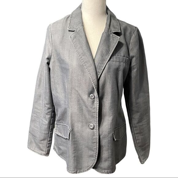 Route 66 Gray Denim Jacket Size LARGE - Picture 1 of 15